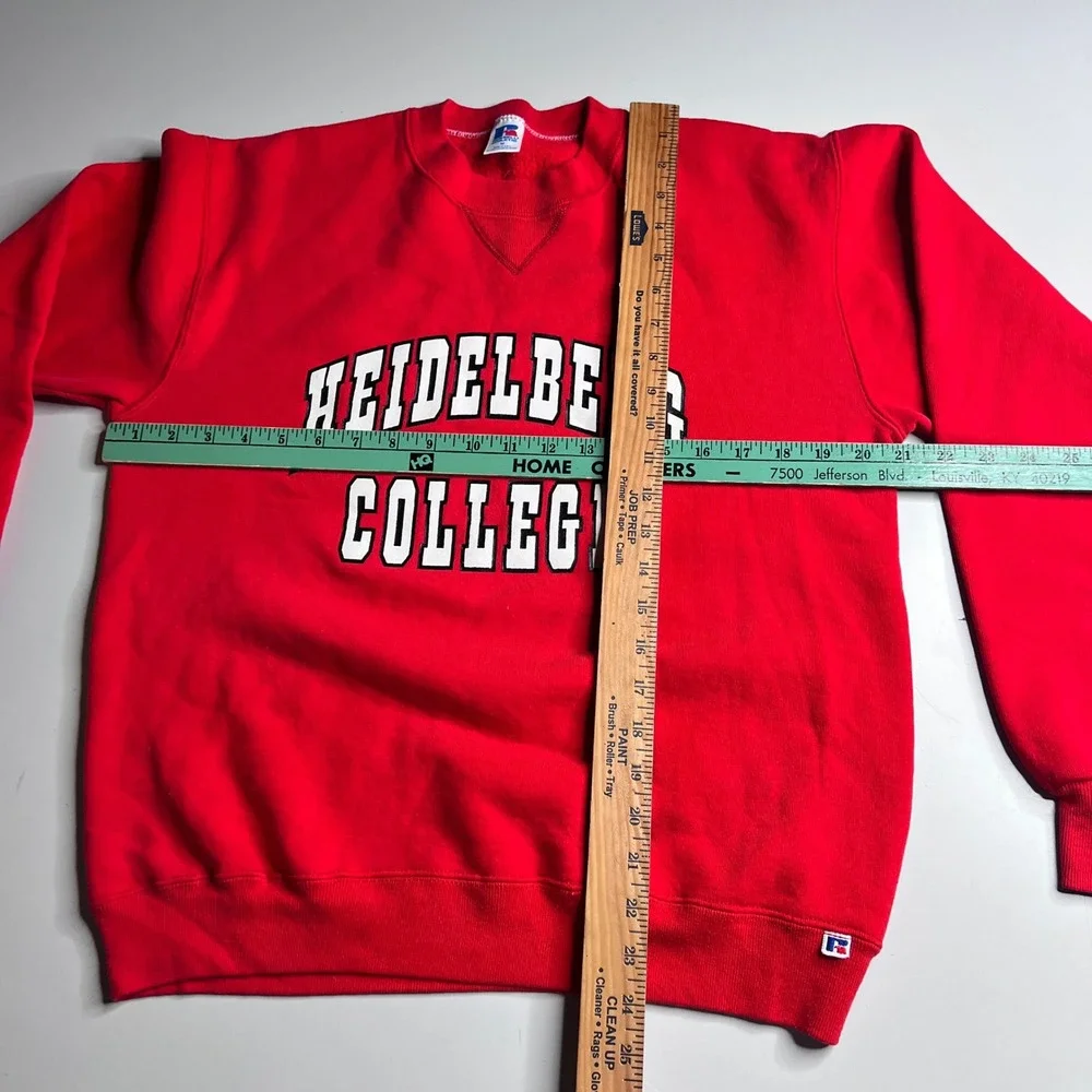 Vintage Russell Athletic Heidelberg College Red Crewneck Sweatshirt Mens M USA